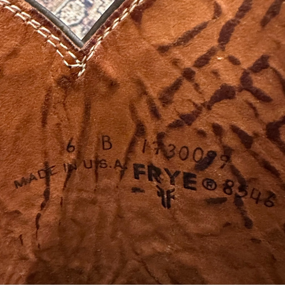 Frye Vintage Braided Sabrina Amber Brown Knee High Tall Boot Women's size 6 - Picture 7 of 16